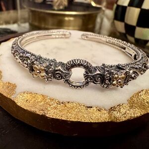 Barbara Bixby Elegant Silver and 18K Gold Bracelet